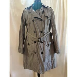 Mossimo Olive Green Trench Coat w/ Belt – Size Large